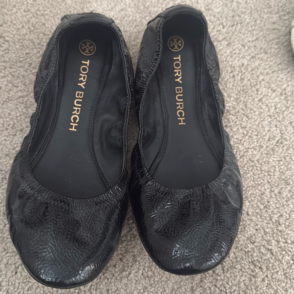 Patent black Tory Burch flats size 9.5